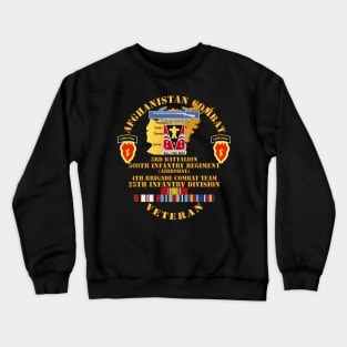 Afghanistan - Vet - 3rd Bn 509th IN - 4th BCT 25th ID w AFGHAN SVC Crewneck Sweatshirt